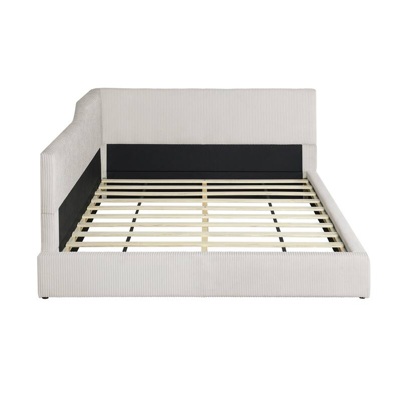 Upholstered L-Shaped Daybed for Ultimate Relaxation and Entertainment in Diverse Home Settings