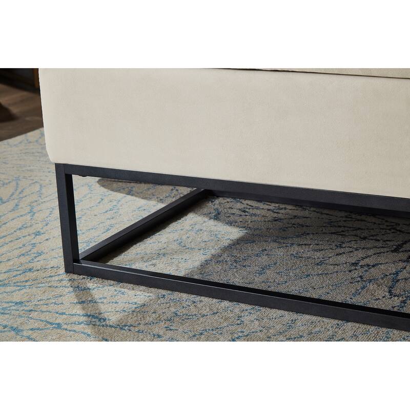 58.6" Bed Bench Metal Base with Storage