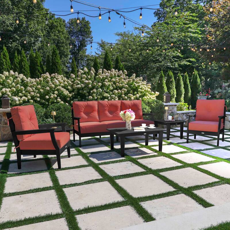 HIGHWOOD Lehigh 6-Piece Couch and Chair Deep Seating Set