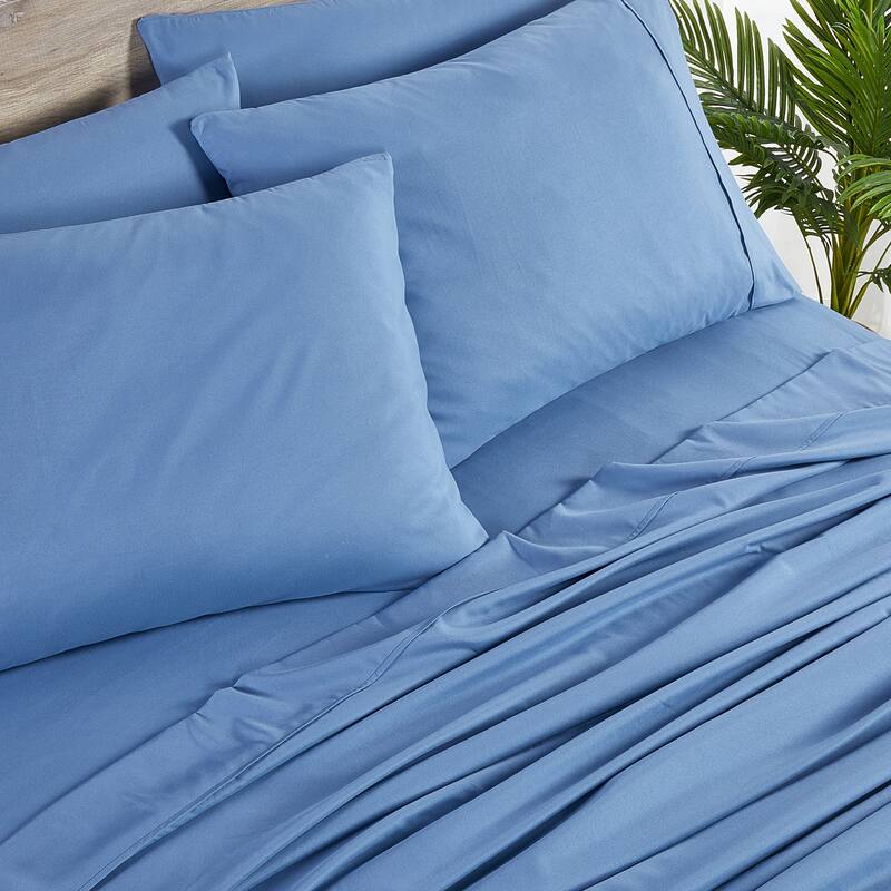 Bibb Home 2000 Count 6-Piece Rayon from Bamboo Sheet Set