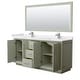 preview thumbnail 33 of 45, Strada 72-Inch Double Vanity Set, Cultured Marble Top, 70-Inch Mirror