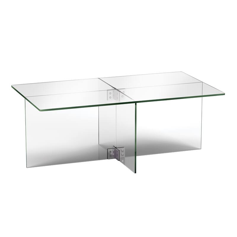 Silver Orchid Carlisle Glass Coffee Table
