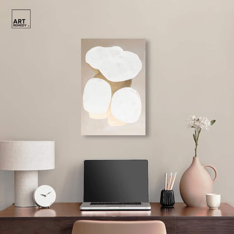 Stacked Stones II Canvas by Art Remedy, Gallery Wrapped
