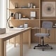 preview thumbnail 47 of 64, Ergonomic Low Back Velvet Office Chair with Armrests Adjustable Swivel Computer Desk Chair for Small Spaces, Home & Workspace GREY+