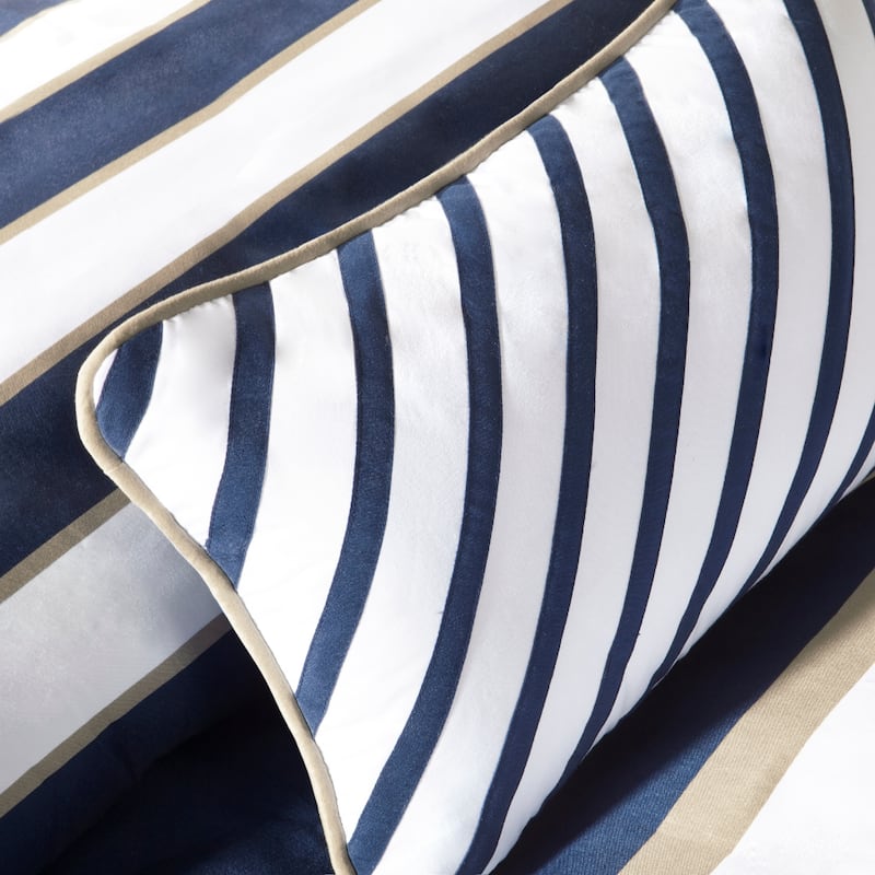 Intelligent Design Garrett Comforter Set - Khaki/Navy - California King
