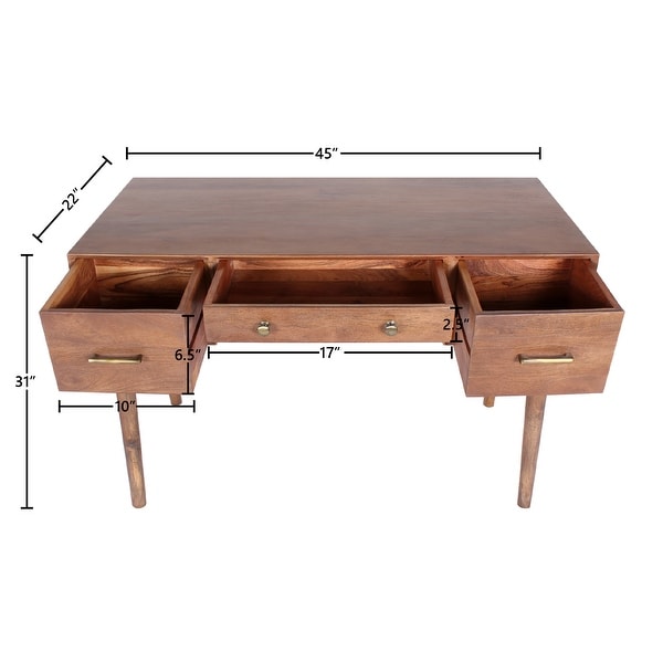 Mango desk with drawers cheap