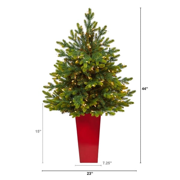 44" Artificial Christmas Tree with 150 Lights in Planter
