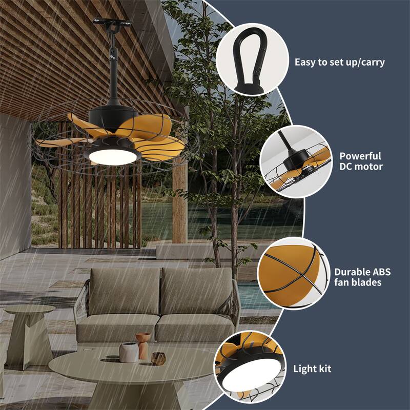All-Weather Outdoor Ceiling Fan with Light