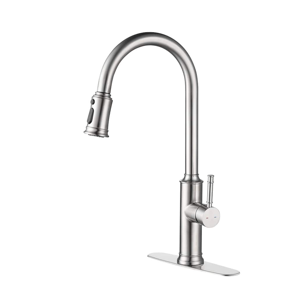 Kitchen Faucet With Pull Down Sprayer,And The High-Arc Nozzle Rotates 360°