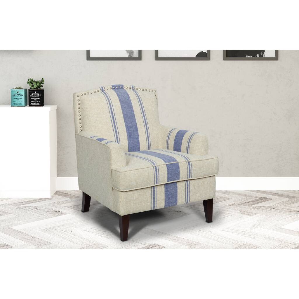 Pitts Nailhead Trim Farmhouse Accent Armchair