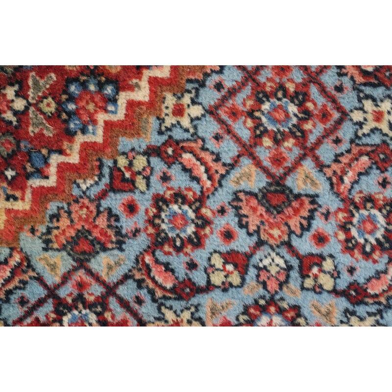 Hand Knotted Oriental 100% Wool Carpet Traditional Medallion Navy Blue & Blues Tabriz Area Rug - 16' 2'' X 9' 0''