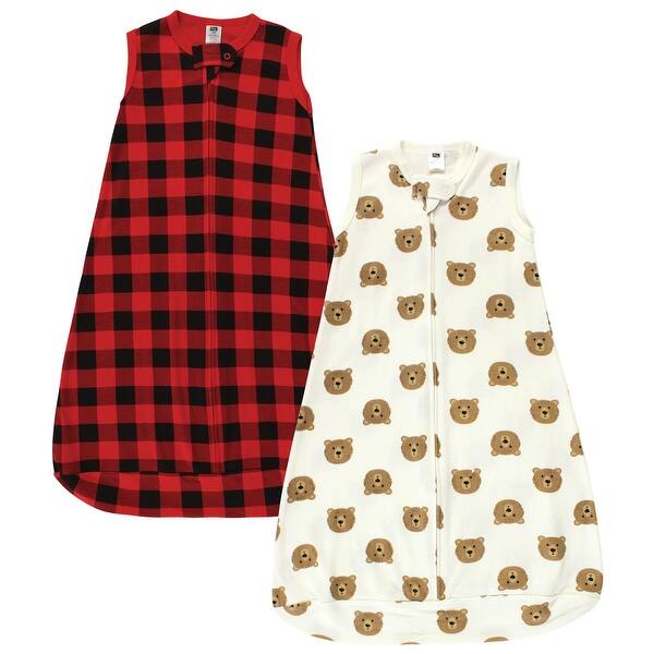 slide 1 of 1, Hudson Baby Cotton Long-Sleeve Wearable Sleeping Bag, Sack, Blanket, Brown Bear Sleeveless 12-18 Months - Brown Bear Sleeveless
