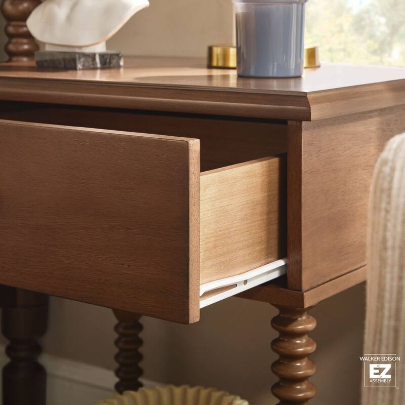 Walker Edison Easy Assembly Solid Wood 1-Drawer Nightstand