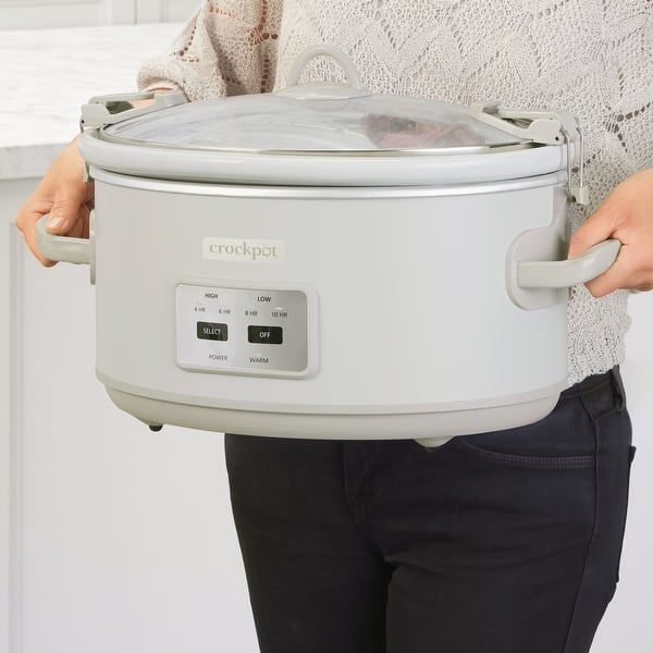 Crockpot 7-Quart Cook & Carry Slow Cooker, Mushroom