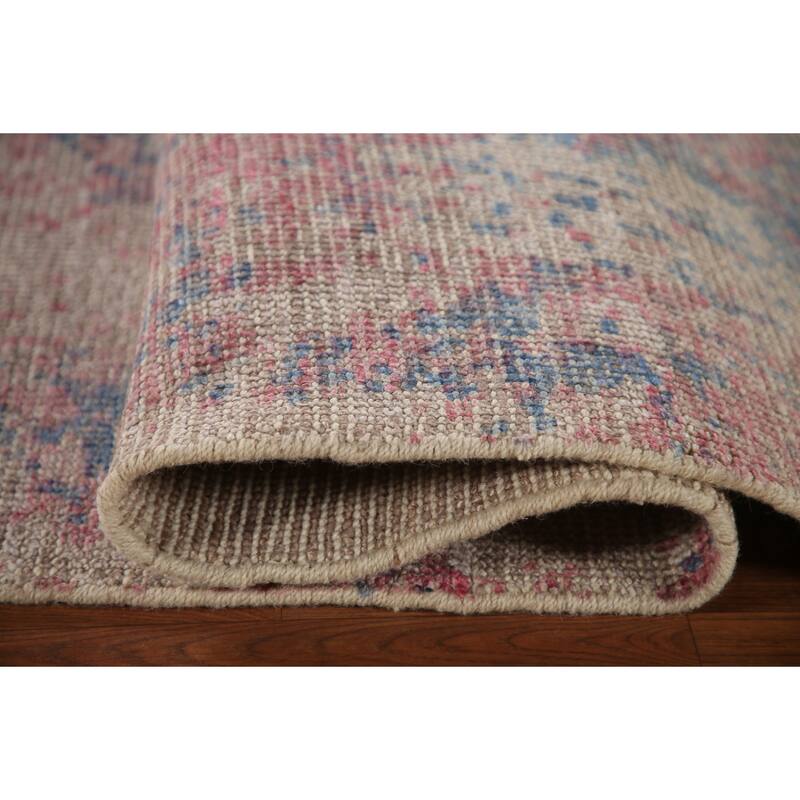 Abstract Modern Oriental Area Rug Handmade Wool Carpet - 7'9"x 9'8"