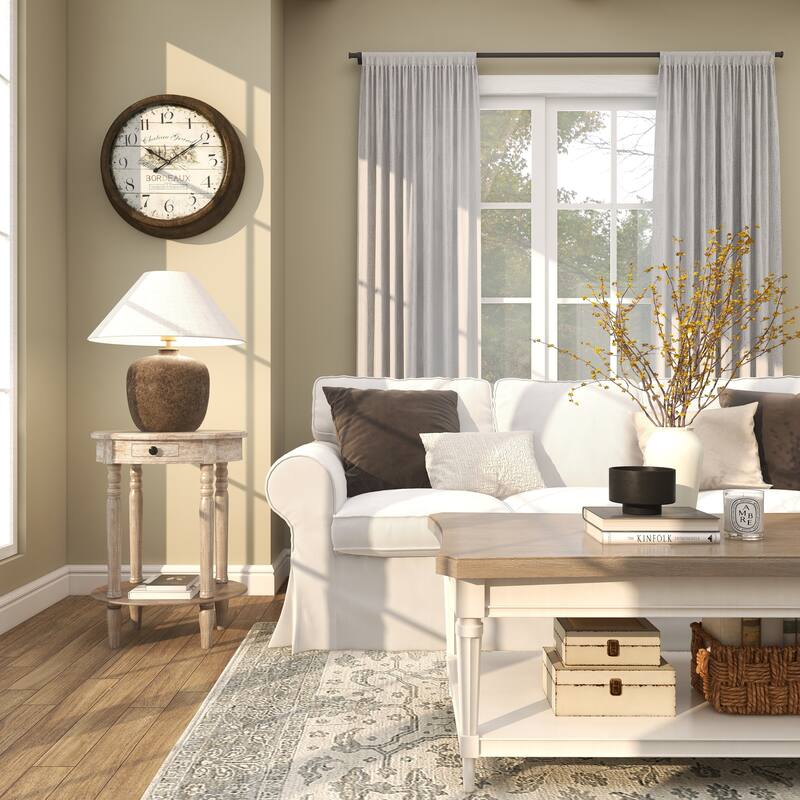 Light Brown Wood Farmhouse Accent Table