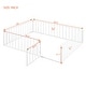 preview thumbnail 5 of 8, Montessori Floor Bed Queen Ground Bed w/ Fence-Shaped Guardrail, White