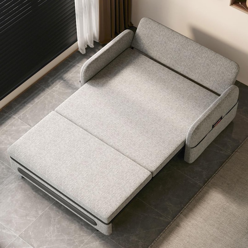 4 in 1 Convertible Sofa Bed with Hidden Storage Modern Sleeper Chair for Small Spaces, Dorms, and Home Offices