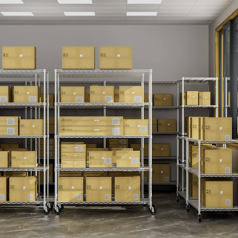 5 Tier metal storage rack with lining
