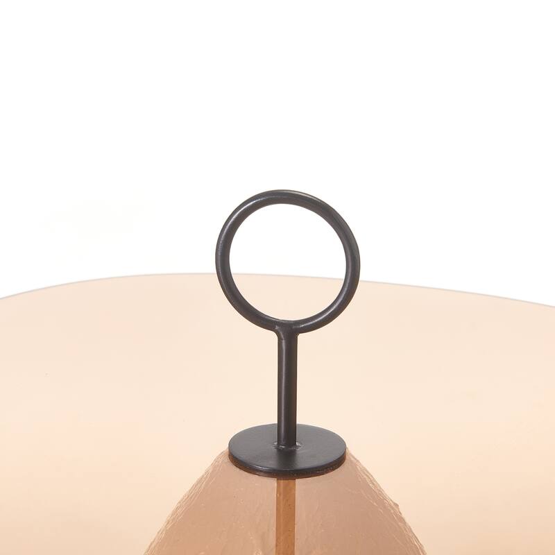 Christopher Knight Home - Lunaro Modern Glass Top Metal Base Accent Side Table with Sculptural Conical Design