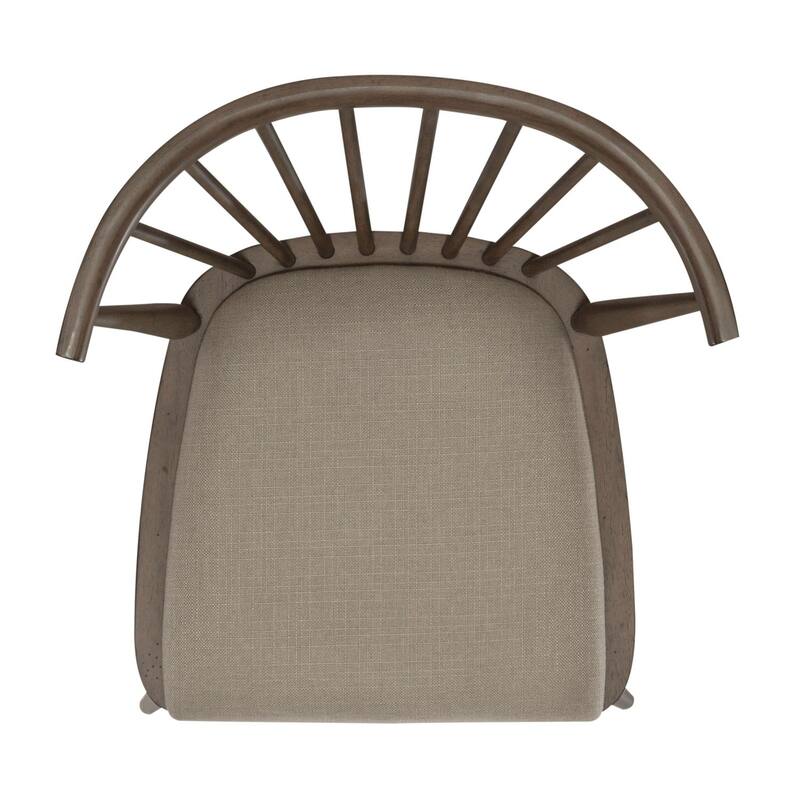 Americana Farmhouse Dusty Taupe Upholstered Windsor Chair (Set of 2)