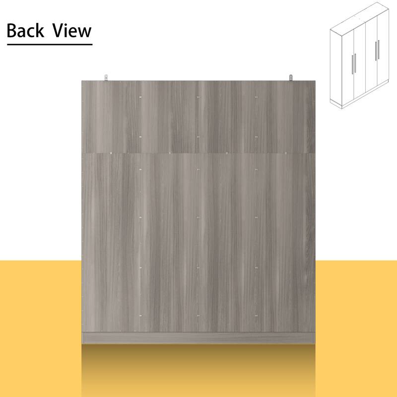 Timechee Large Armoire Wardrobe Closet Cabinet 4 Doors