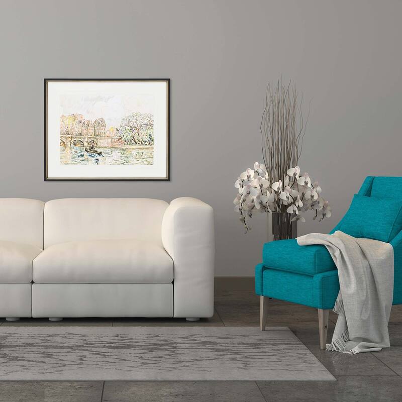 Paris Le Place Dauphine Framed Art Giclee Under Glass - Multi-Color