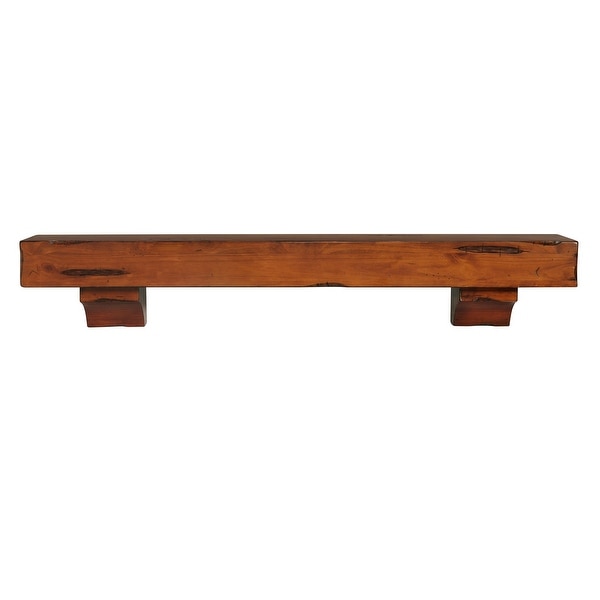 60” Mahogany Brown Shenandoah Wood Shelf or Mantle Shelf - N/A