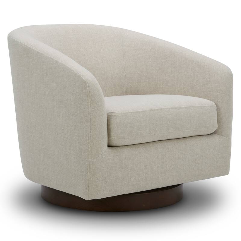 Spruce & Spring Liam Swivel Accent Chair - Single - Linen-Fabric
