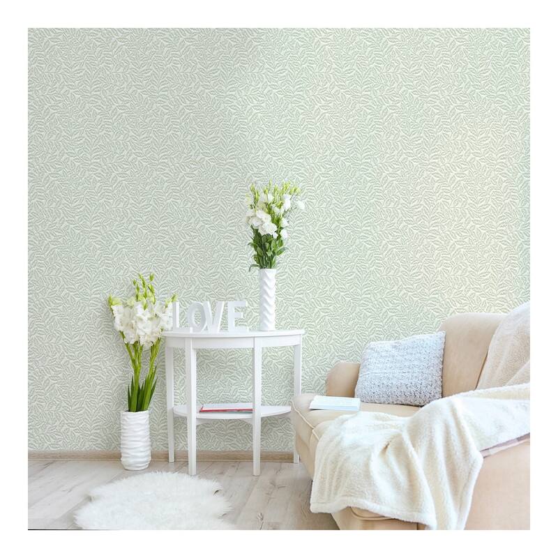 Crown Ashe Light Green Trails Wallpaper - 20.5 x 396 x 0.025