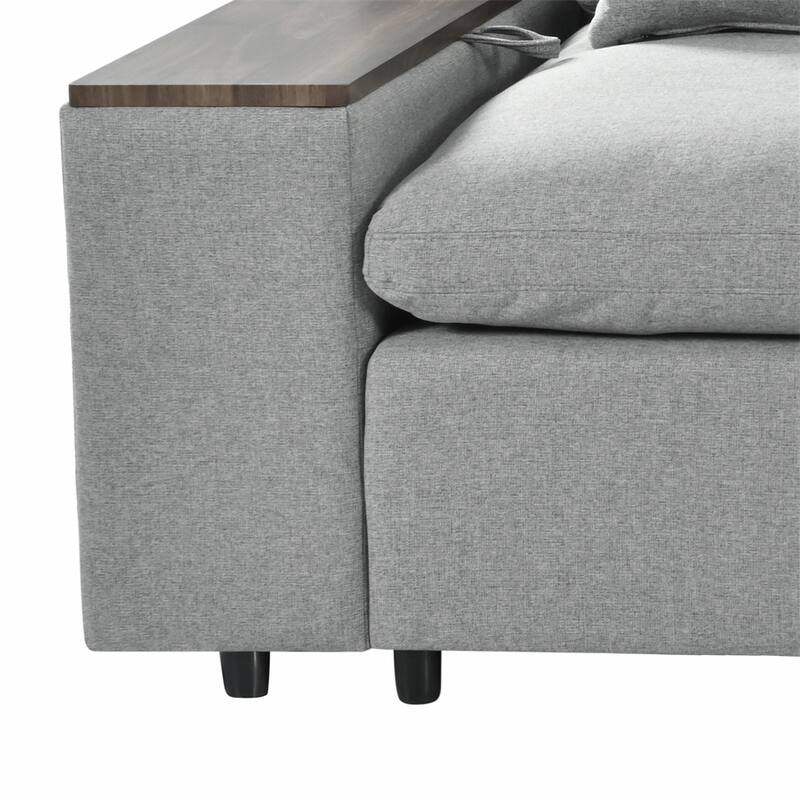 Modular Sectional Sofa with Removable Back Cushions and Storage Space
