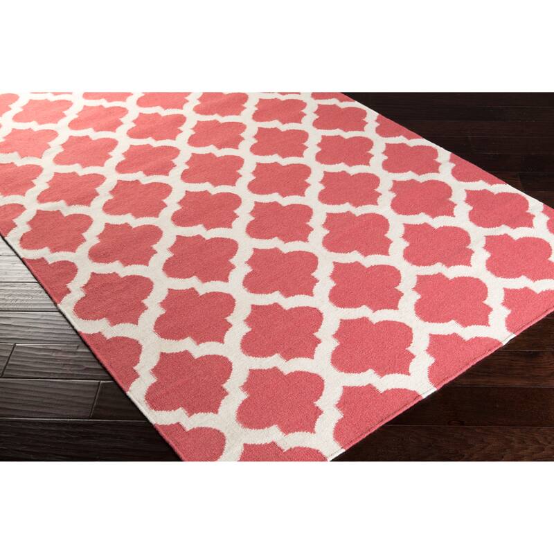 Hand-woven Samick Moroccan Trellis Flatweave Wool Runner Area Rug
