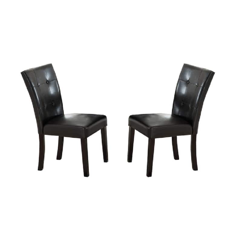 7-Piece Dining Set, Two-Tone Finish Faux Marble Top Table and 6 Side Chairs