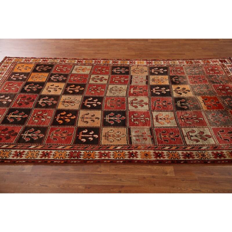 Vegetable Dye Bakhtiari Persian Vintage Area Rug Handmade Wool Carpet - 5'3"x 9'3"