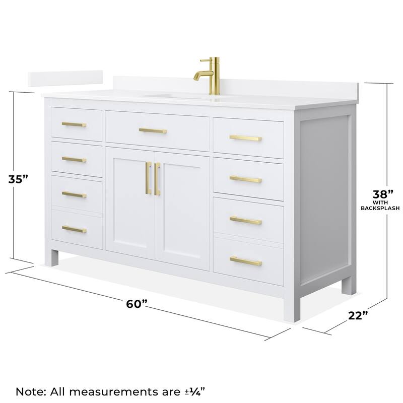 Wyndham Collection WCG2424-60S-QTZ-UNSMXX Beckett 60" Free Standing