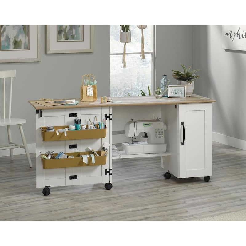 Sauder Select Collection Easy Rolling Sewing and Craft Table/Cart