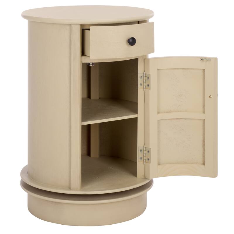 SAFAVIEH Celestia Grey Swivel Storage Accent Table - 18"W x 18"D x 26"H