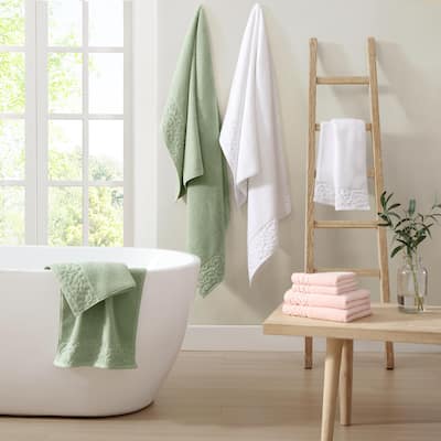 Laura Ashley Marilyn Solid Cotton 6 Piece Towel Set - 6 Piece