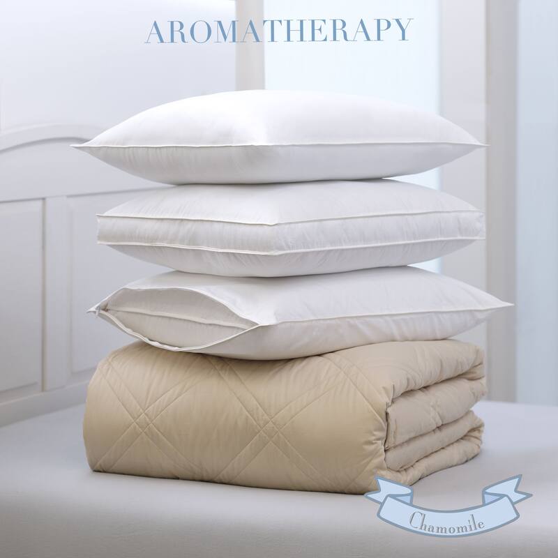 Chamomile Scented Cotton Pillow - Allenbach by Porch & Den - White