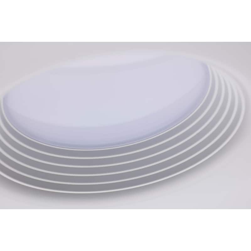 6.5W LED Downlight Retrofit 4In Baffle CCT Selectable 12V Matte White Finish