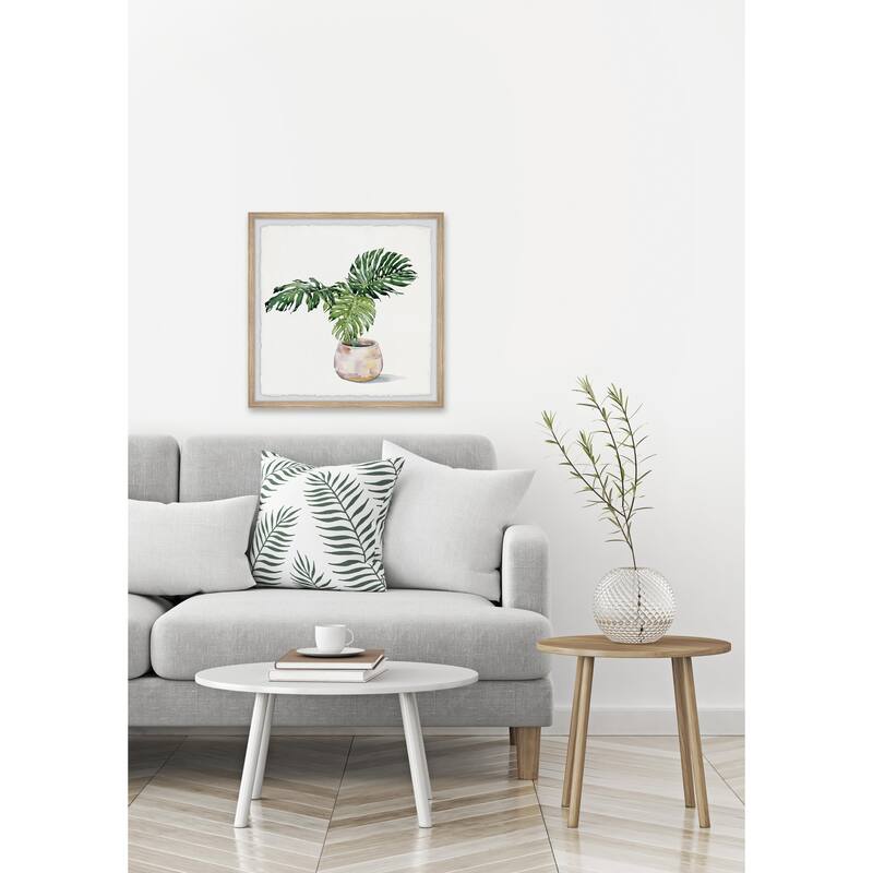 Monstera Deliciosa Wall Art Print - Tropical Leaf Framed Painting - Home Decor Picture