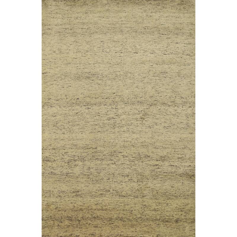 Hand Knotted Oriental 100% Wool Carpet Modern Modern Beige & Ivories Gabbeh Area Rug - 7' 10'' X 5' 8''
