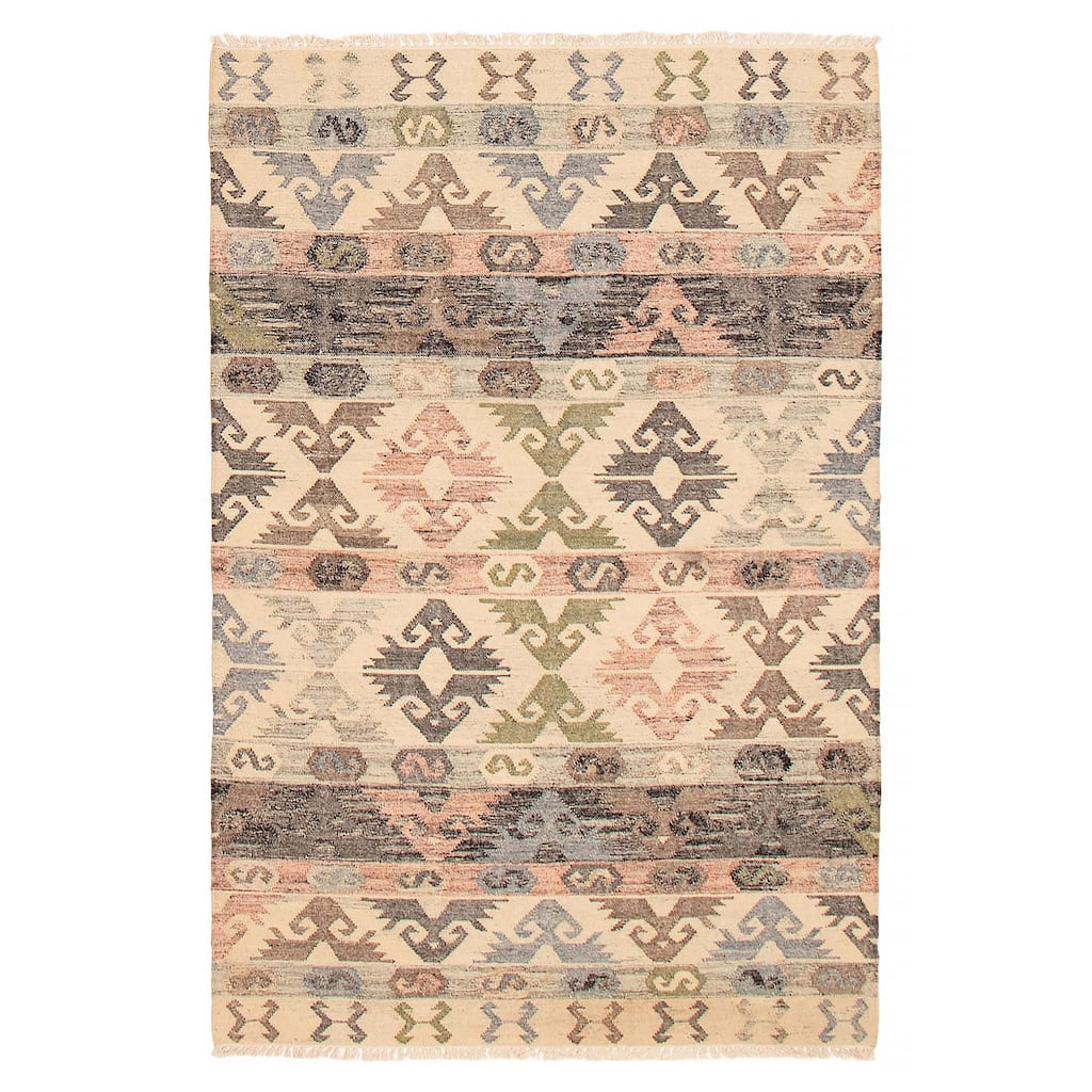 Ankara FW Cream Kilim 5'2" x 8'0" - 5'2 x 8'0