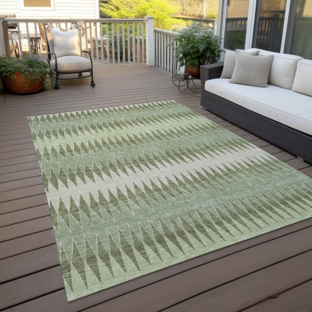 Machine Washable Indoor/ Outdoor Chantille Contemporary Rug