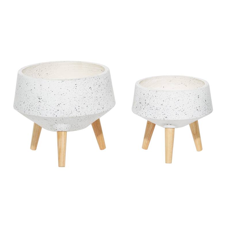 MgO Contemporary Planter (Set of 2) - S/2 10", 12"H