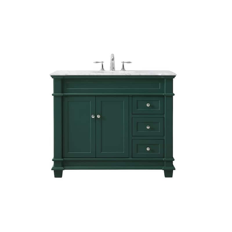 Elegant Lighting VF50042 Wesley 42" Free Standing Single Basin Vanity