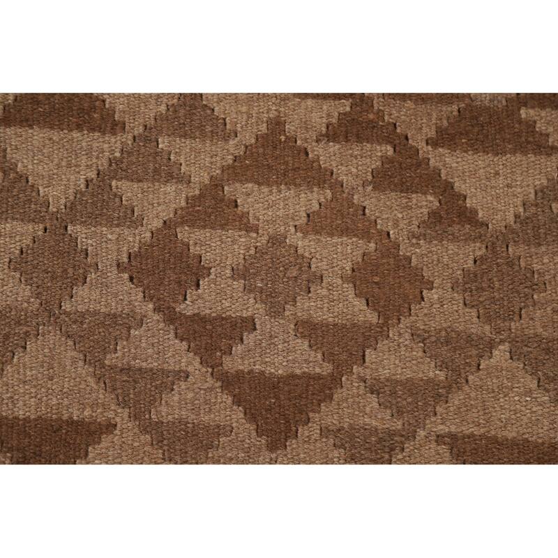 Reversible Kilim Oriental Area Rug Hand-woven Wool Carpet - 3'3" x 5'0"