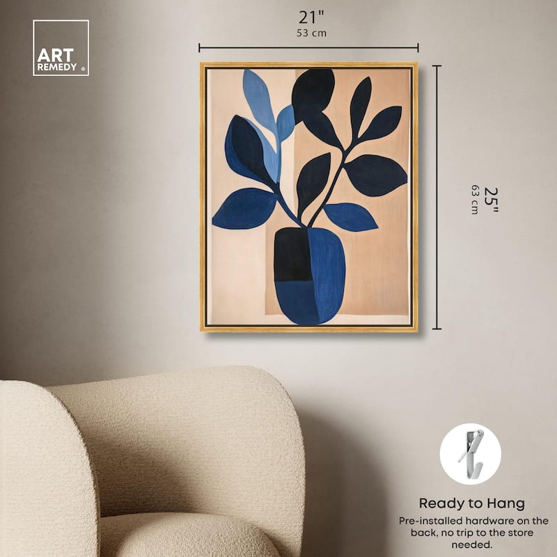 Blue Matisse Jar II Canvas by Art Remedy