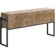 preview thumbnail 1 of 3, Uttermost Nevis 12" Long Iron and Mahogany Wood Console - Sofa Table Natural Tan