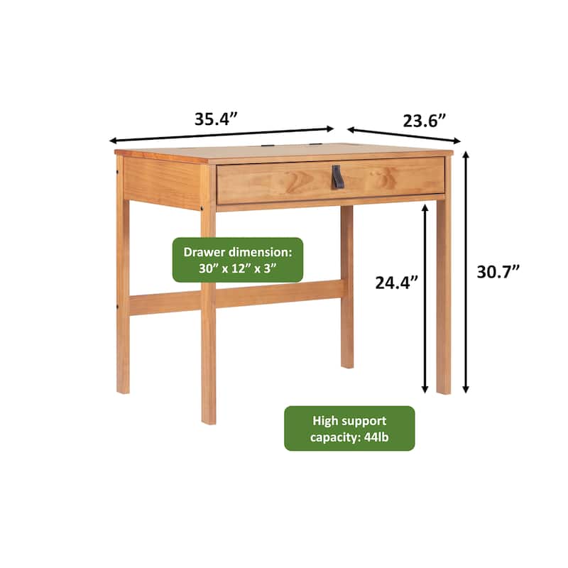 Copper Grove Rivne Modern Sturdy Home Office Wood Desk with Drawers and Compartments